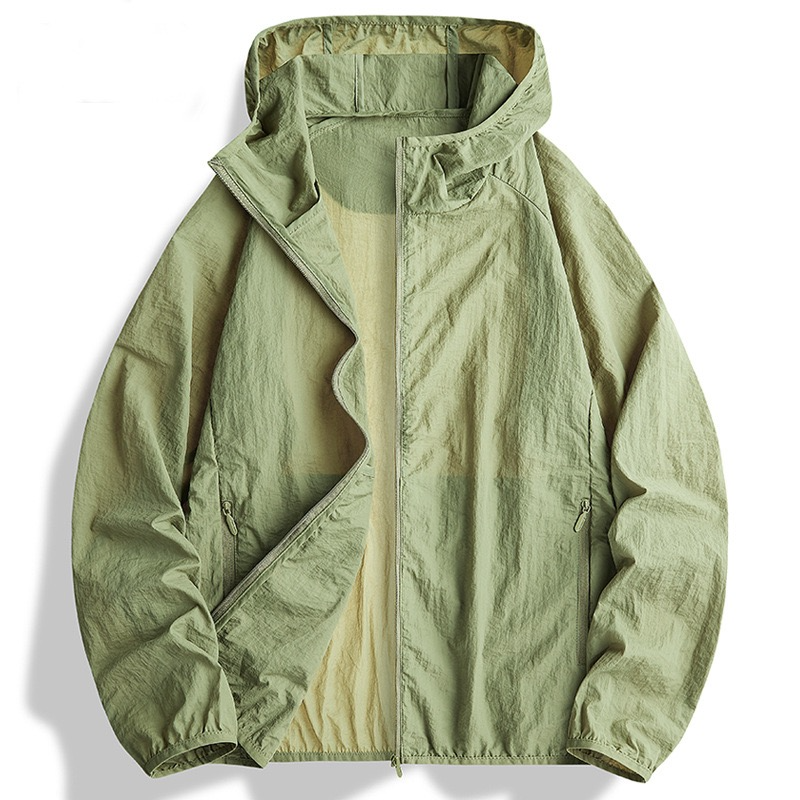 Summer Ice Silk Sunscreen Jacket for Men 2024 New Upf50+UV Protection Outdoor Leisure Fishing Sunscreen Jacket