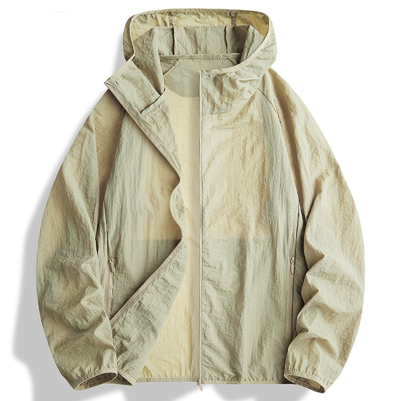 Summer Ice Silk Sunscreen Jacket for Men 2024 New Upf50+UV Protection Outdoor Leisure Fishing Sunscreen Jacket