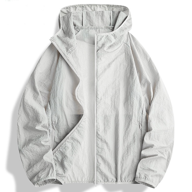 Summer Ice Silk Sunscreen Jacket for Men 2024 New Upf50+UV Protection Outdoor Leisure Fishing Sunscreen Jacket