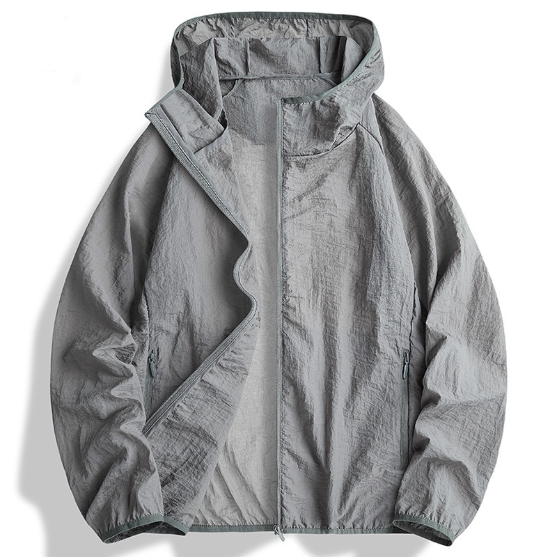 Summer Ice Silk Sunscreen Jacket for Men 2024 New Upf50+UV Protection Outdoor Leisure Fishing Sunscreen Jacket