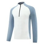 2025 New Outdoor Sports T-Shirt for Men - Standing Collar, Running Quick-Dry, Mountaineering/Hiking Casual Layering