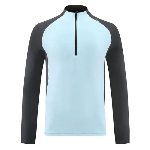 2025 New Outdoor Sports T-Shirt for Men - Standing Collar, Running Quick-Dry, Mountaineering/Hiking Casual Layering