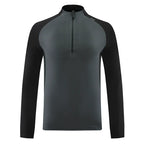 2025 New Outdoor Sports T-Shirt for Men - Standing Collar, Running Quick-Dry, Mountaineering/Hiking Casual Layering