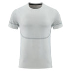 2025 New Cross-Border Summer Ice Silk Short-Sleeve T-Shirt for Men - Thin, Breathable, Quick-Drying Running/Training Wear