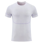 2025 New Cross-Border Summer Ice Silk Short-Sleeve T-Shirt for Men - Thin, Breathable, Quick-Drying Running/Training Wear