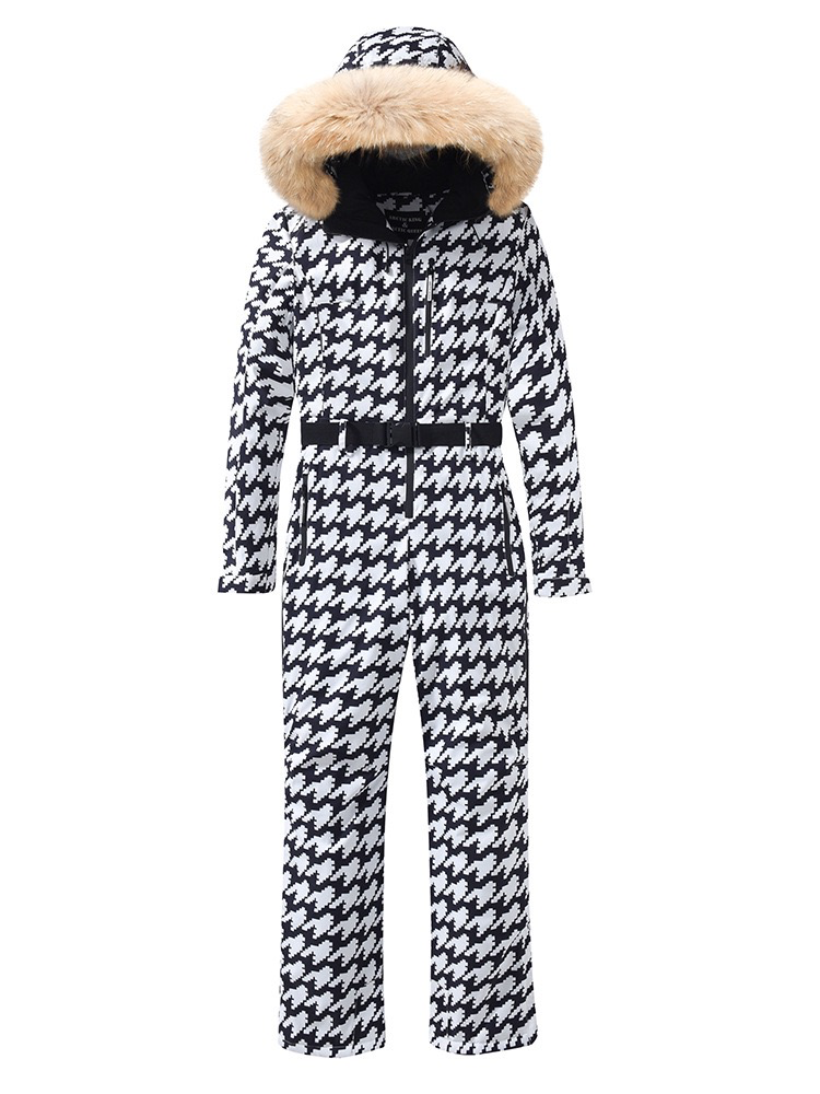 Women's Ski Suit - One-Piece Slim Fit Winter Outdoor Windproof, Waterproof, Warmth Double-Board Skiing Suit