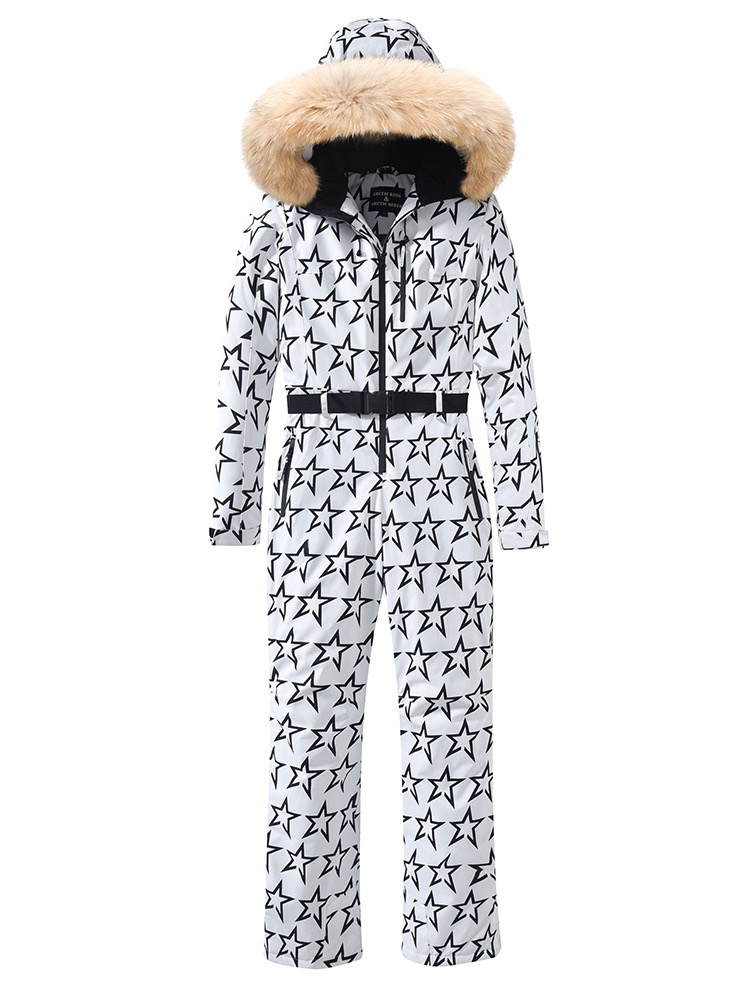 Women's Ski Suit - One-Piece Slim Fit Winter Outdoor Windproof, Waterproof, Warmth Double-Board Skiing Suit