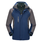 Autumn and Winter Thickened Climbing Jacket Outerwear Detachable Men's and Women's Outdoor 3-in-1 Windproof Jacket Cold-Weather Gear