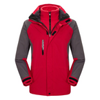 Autumn and Winter Thickened Climbing Jacket Outerwear Detachable Men's and Women's Outdoor 3-in-1 Windproof Jacket Cold-Weather Gear