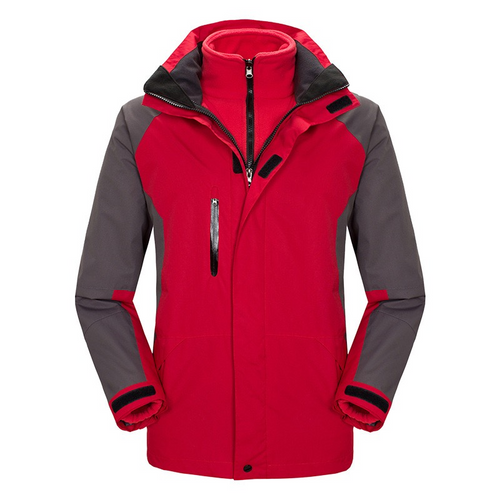 Autumn and Winter Thickened Climbing Jacket Outerwear Detachable Men's and Women's Outdoor 3-in-1 Windproof Jacket Cold-Weather Gear