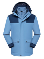 New High-Quality Best-Selling Windbreaker Outdoor Men's and Women's Matching Color Removable Hood Waterproof Windproof Mountaineering Jacket