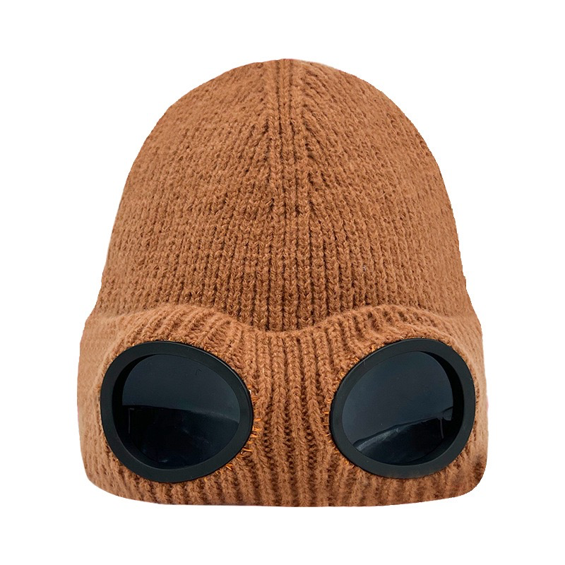 Winter Goggles & Hat Set - Windproof, Thickened Ski Goggles & Knitted Hat for Men & Women