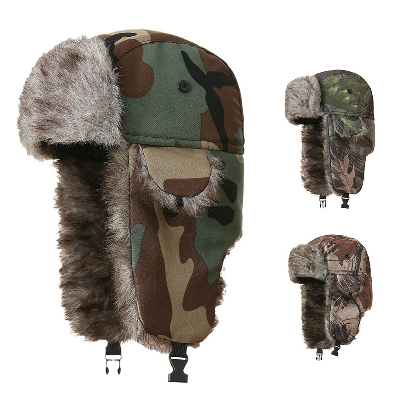 Manufacturer Direct - Camouflage Mao Hat for Men's Winter Cycling, Skiing & Outdoor Activities