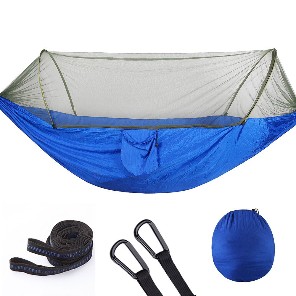 Auto-Open Hammock - Mosquito Net Included for Outdoor Camping & Relaxation