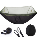 Auto-Open Hammock - Mosquito Net Included for Outdoor Camping & Relaxation