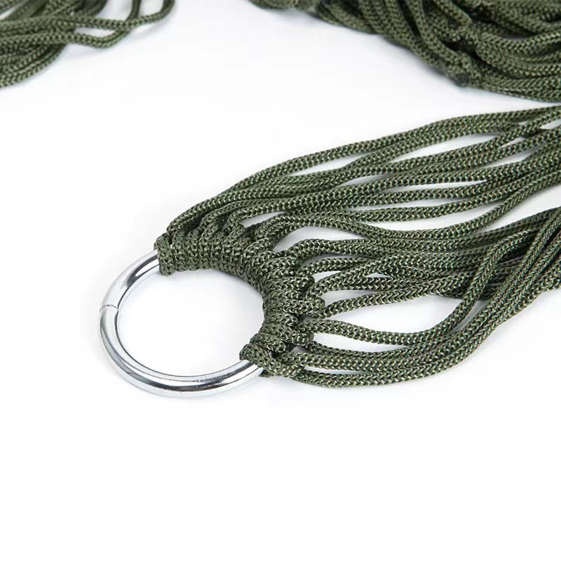 Mesh Hammock - Portable Nylon Net Design with Storage Bag for Solo Camping