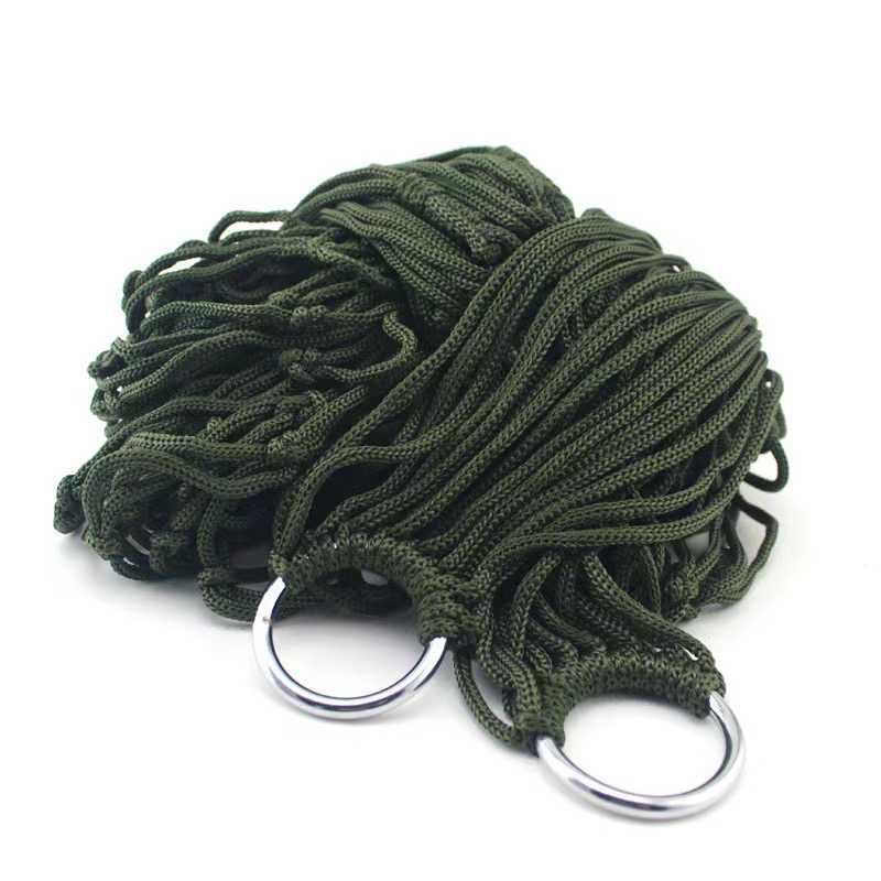 Mesh Hammock - Portable Nylon Net Design with Storage Bag for Solo Camping