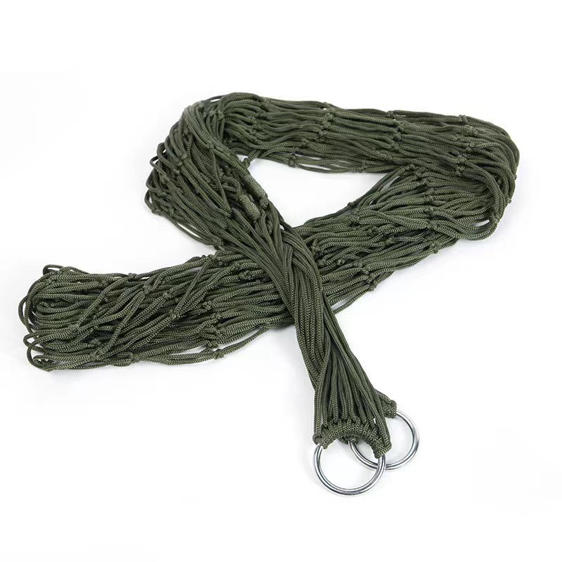 Mesh Hammock - Portable Nylon Net Design with Storage Bag for Solo Camping