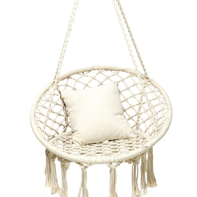 Round Cotton Swing - Nordic-Inspired Indoor/Outdoor Hammock for Relaxation