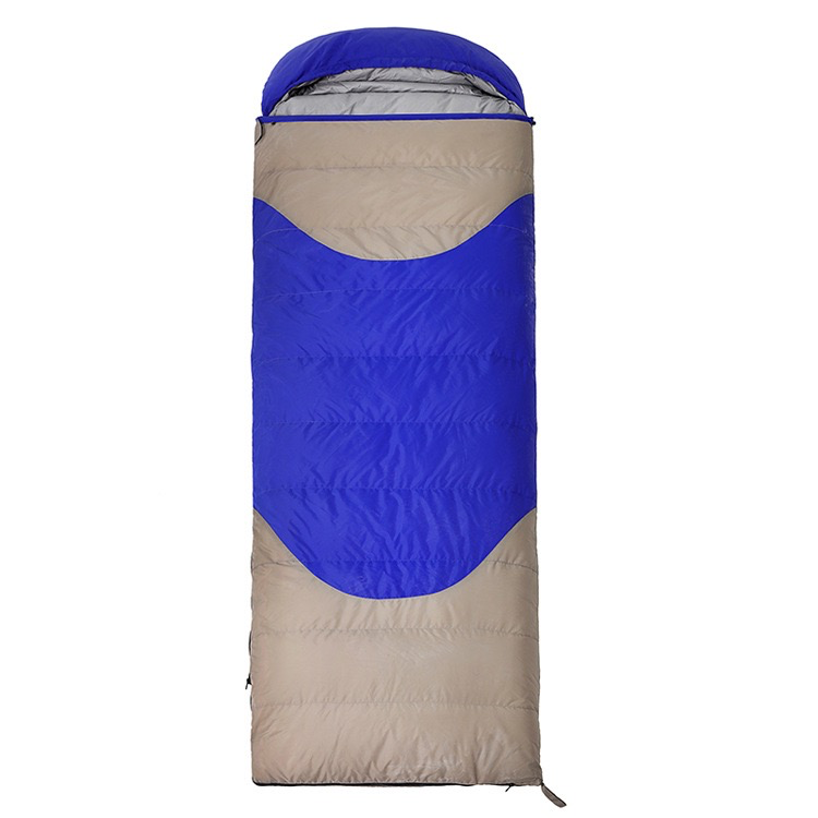 Down Sleeping Bag - Outdoor Adult Envelope, White Duck Down, Ultra-Lightweight Warm, Portable Camping Travelable, Joinable Double