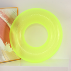 New Thickened Children's Swimming Ring - PVC Inflatable Fluorescent Solid Color Simple Swimming Ring, 4D Fluorescent Swimming Ring