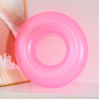 New Thickened Children's Swimming Ring - PVC Inflatable Fluorescent Solid Color Simple Swimming Ring, 4D Fluorescent Swimming Ring