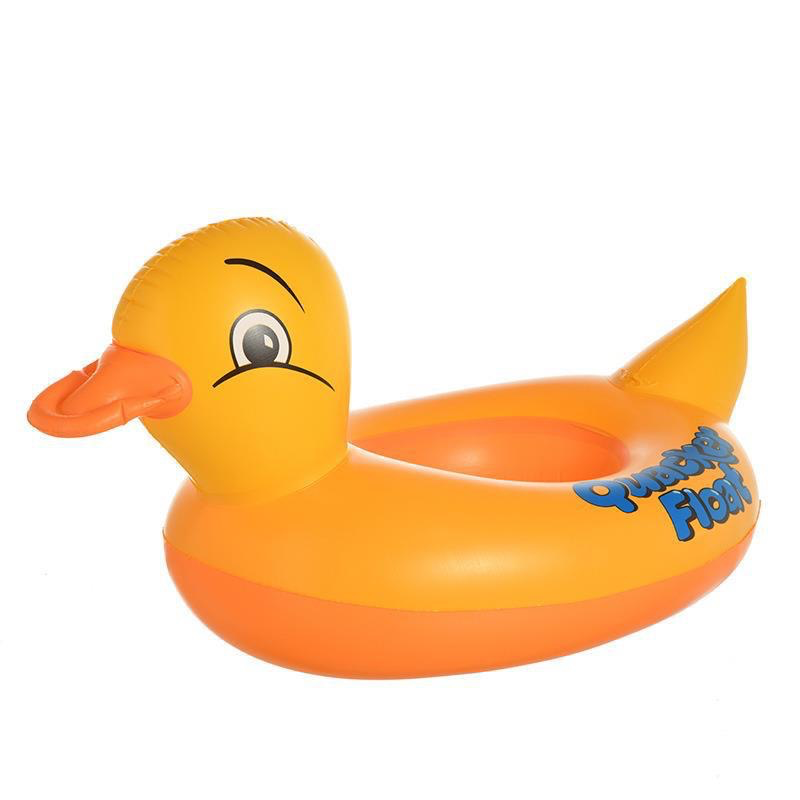 Yellow Duck Boat - Duck Seat Boat Children's Swimming Ring, Water Inflatable Toy, Inflatable Boat Water Play Seat Yacht