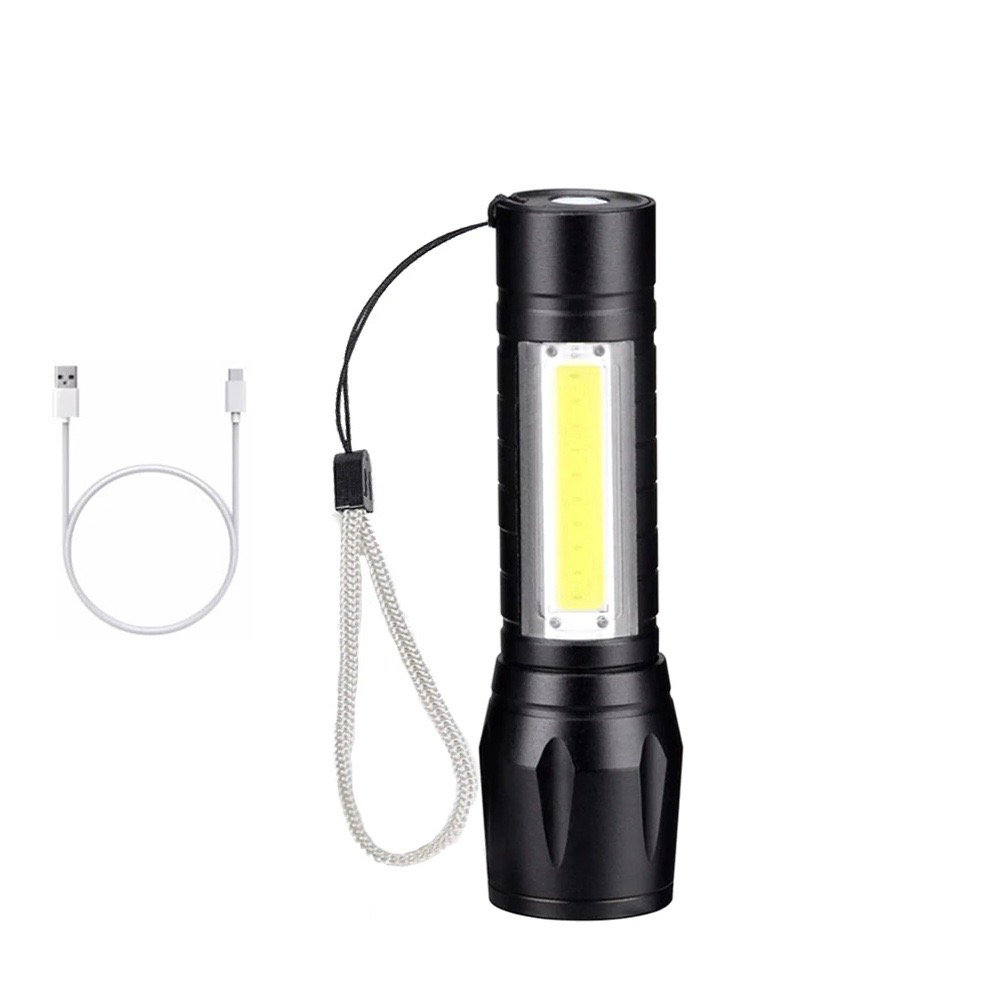 LED High-Powered Rechargeable Flashlight - Multi-Purpose Long-Range Portable Super Bright Home Mini Portable Side Light