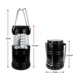 30LED Telescopic Camping Lamp - Portable Camping Light, 3AA Rechargeable Tent Lamp, Emergency Lighting Kerosene Lamp