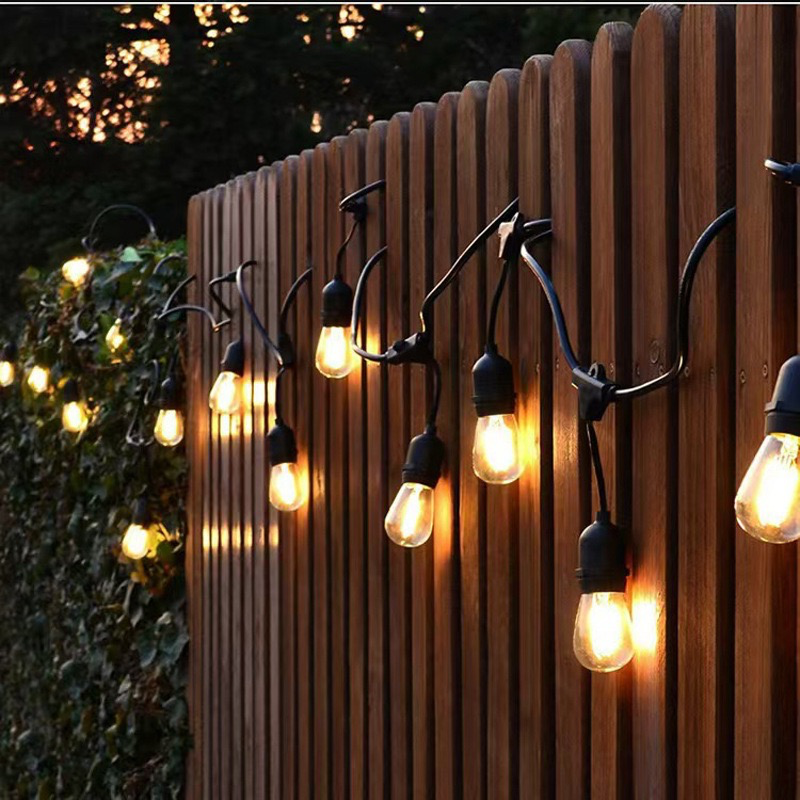 Solar Waterproof String Lights - Outdoor Camping Canopy Decoration Light, E27 Running Horse Lamp, Courtyard Party Atmosphere Light String
