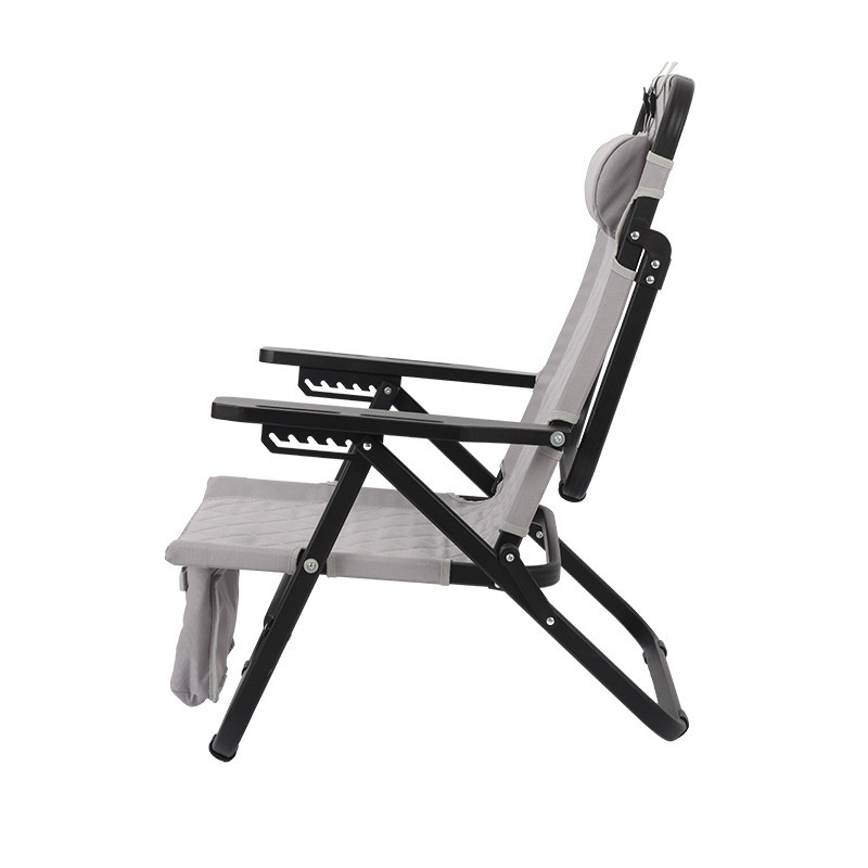 Multi-Function 6-Position Adjustable Backrest Nap Lounger - Camping Picnic Chair, Outdoor Camping Folding Chair
