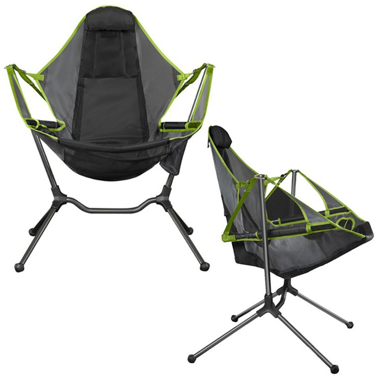 Outdoor Camping Rocking Chair - Portable Folding Chair, Outdoor Camping Moon Chair, Courtyard Leisure Swing Chair, Fishing Seat
