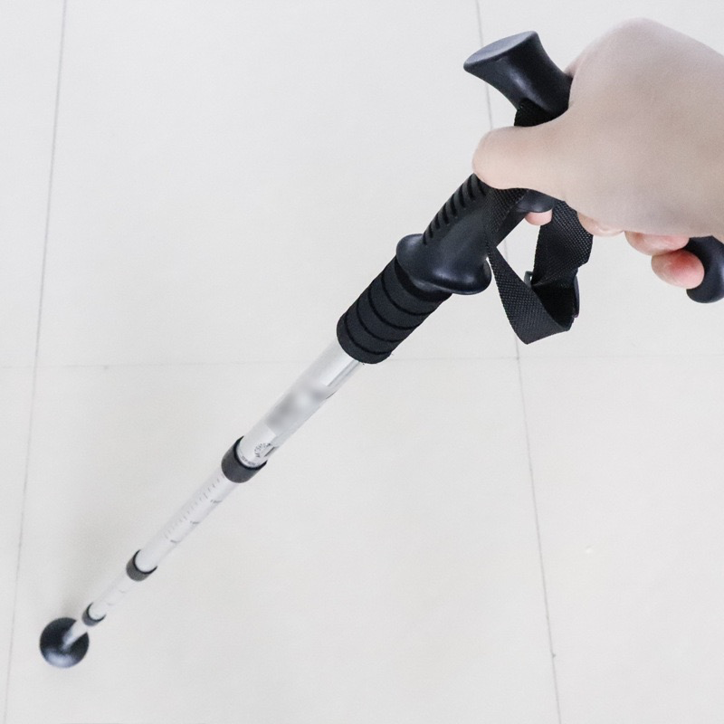 Neutral 3-Section Straight Handle Aluminum Alloy Outdoor Trekking Stick - Telescopic Travel Stick, Hiking Walking Stick, Mountain Climbing Stick