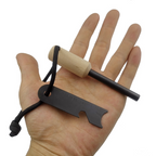 New Outdoor Stainless Steel Blower Flint - Survival Whistle Set, Portable Telescopic Blower Fire Starter Camping Equipment