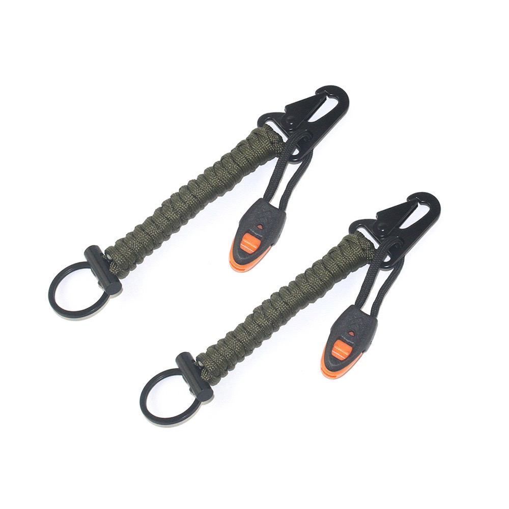 Eagle Claw Keychain Survival - Special Duty Buckle Flint, Paracord Braided Outdoor Camping Multi-Function Quick-Release Keychain