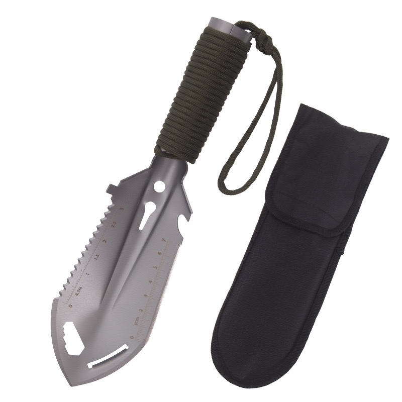 Outdoor camping ordnance shovel multifunctional tactical hand shovel portable earth digging garden vegetable garden shovel sea catching small shovel fishing