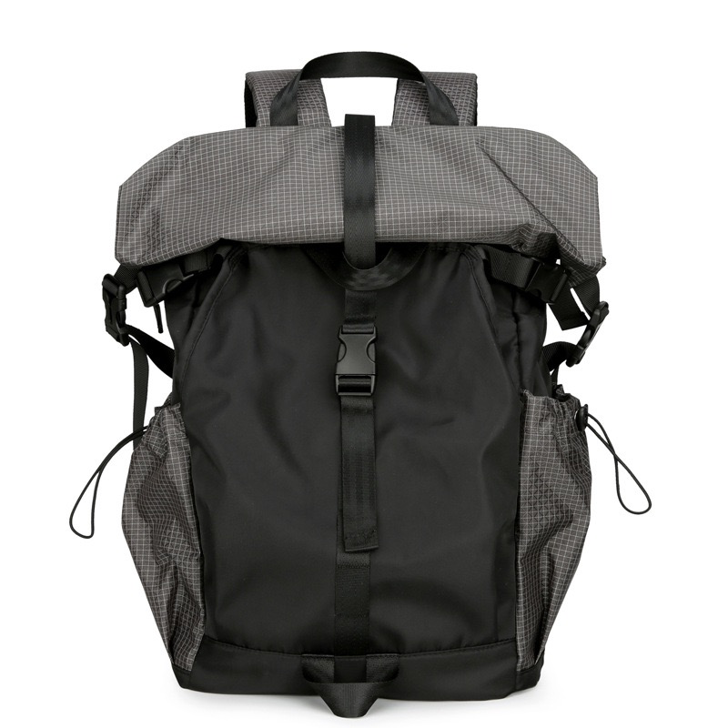 Street Fashion Backpack Men's Premium Foldable Drawstring Backpack Outdoor Travel Backpack Casual Backpack for Men