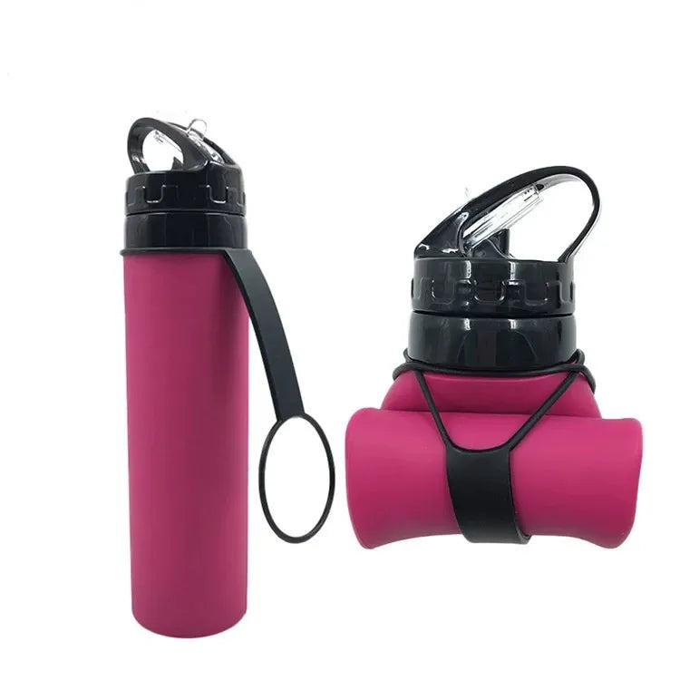Wholesale Outdoor Sports Water Bottle Silicone Foldable Flask Creative Soft Bottle Travel Cup