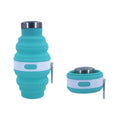 Silicone Folding Water Bottle 475ml Outdoor Sports Retractable Portable Flask New Cross-Border Gift Travel Cup