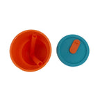 Manufacturer Direct Platinum Silicone Viral Sippy Cup Colorful Striped Straw Leak-Proof Kids Water Bottle