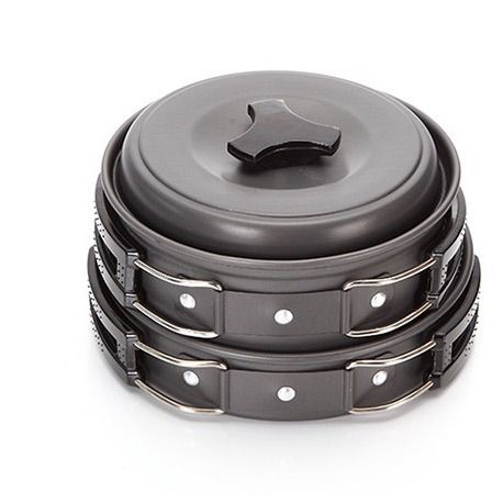 Outdoor Portable 2-3 Person Camping Cookset Picnic Cooking Utensils