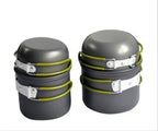Outdoor Cookset Portable Camping Pot Picnic Barbecue Cookware Set 2-3 Person Outdoor Cooking Utensil Set 201