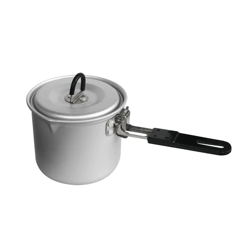 Cross-Border Outdoor Camping Small Cooking Pot Aluminum Alloy Milk Pot Portable Soup Pot Barbecue Cookware