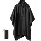 3-in-1 Multi-Functional Poncho Raincoat Cycling Outdoor Hiking Waterproof Poncho Breathable Adult Tactical Rain Cape