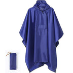 3-in-1 Multi-Functional Poncho Raincoat Cycling Outdoor Hiking Waterproof Poncho Breathable Adult Tactical Rain Cape