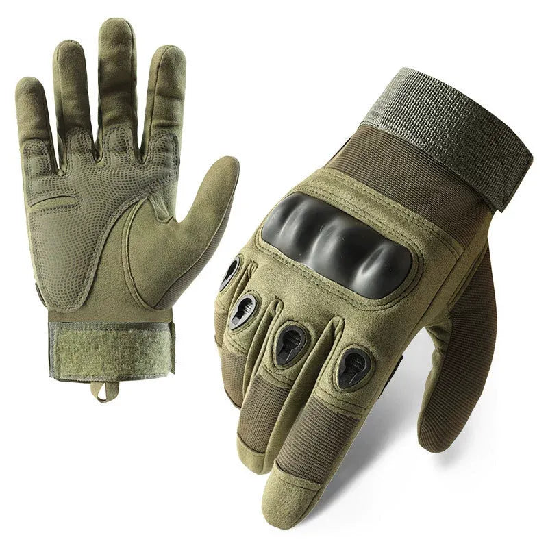 Tactical Gloves Z907 Long-Finger Hardshell Protective Sport Outdoor Climbing Training Cut-Resistant Wearable Touchscreen Cycling Gloves