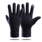 Men's Winter Thermal Gloves 0604 Fleece Autumn Winter Driving Outdoor Cycling Lined Touchscreen Gloves for Men