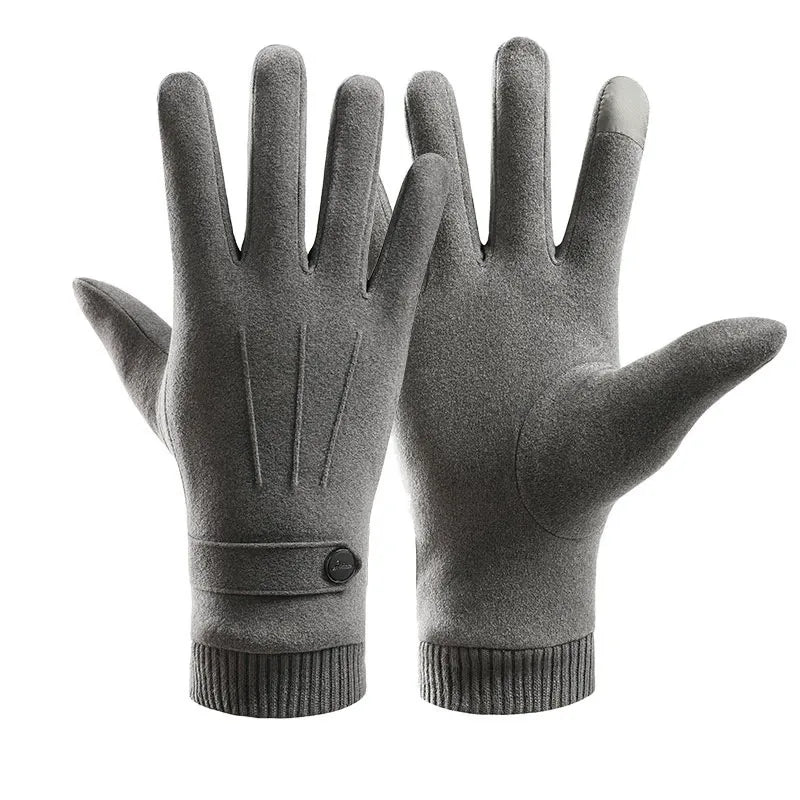 Men's Winter Thermal Gloves 0604 Fleece Autumn Winter Driving Outdoor Cycling Lined Touchscreen Gloves for Men