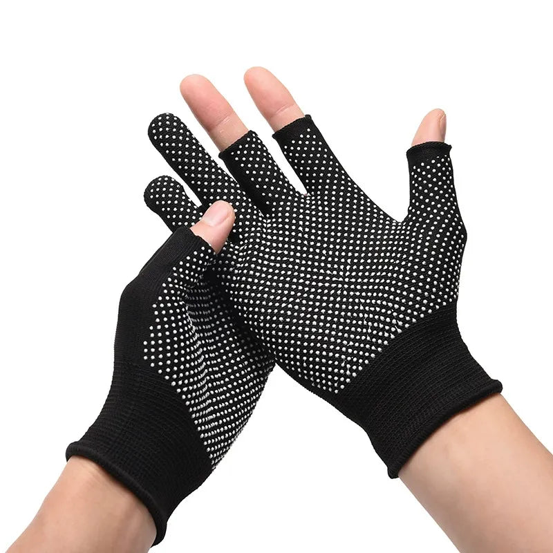 Women's Summer UV Protection Tea-Picking Protective Adhesive-Proof Cycling Outdoor Men's 2-Finger Separated Touchscreen Thin Gloves