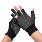 Women's Summer UV Protection Tea-Picking Protective Adhesive-Proof Cycling Outdoor Men's 2-Finger Separated Touchscreen Thin Gloves